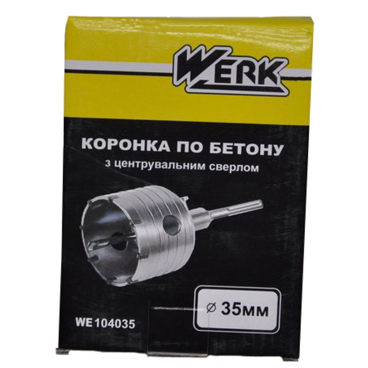 Коронка 35мм SDS-plus з центрувальним сверлом 07х110мм Werk (WE104035) 34849