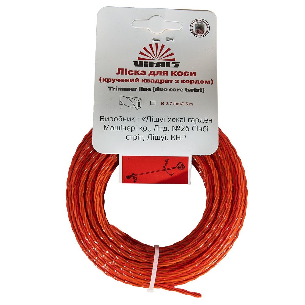 Ліска для тримерів Vitals (зірка) 2.7mm*15m 67362
