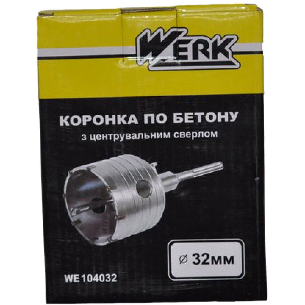 Коронка 32мм SDS-plus з центрувальним сверлом 07х110мм Werk (WE104032) 34848