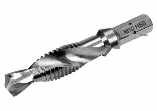 Свердло-мітчик YATO М10 х 1.5 мм, HSS М2, HEX-1/4", l= 59/15 мм YT-44847