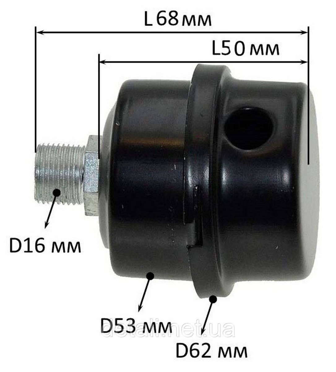 Фільтр компресора металевий 3/8 (D62 H68 d16) комп147