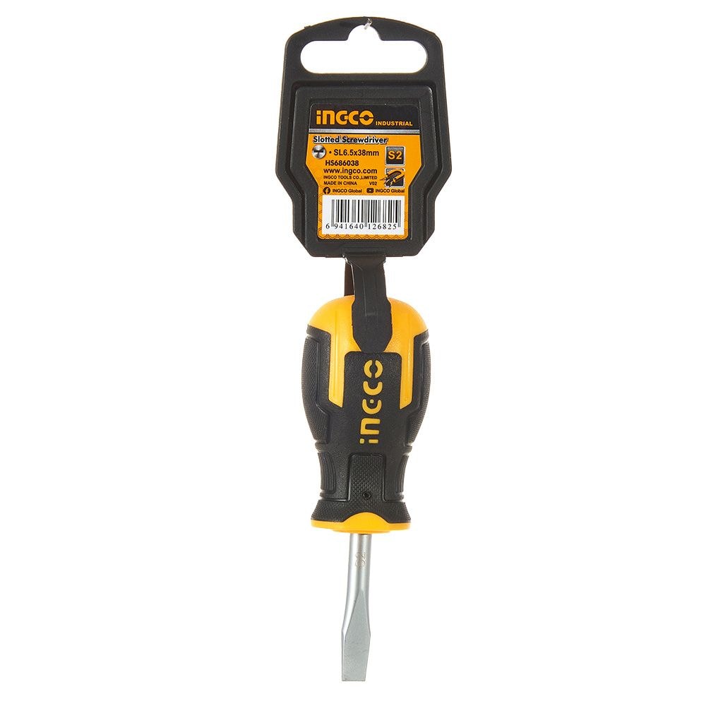 Отвертка плоская S2 6.5х38 мм INGCO INDUSTRIAL 9980621