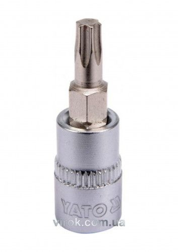 Головка торцева до квадрату 1/4" YATO з насадкою "TORX" Т25, L= 37 мм [150/600] YT-04305