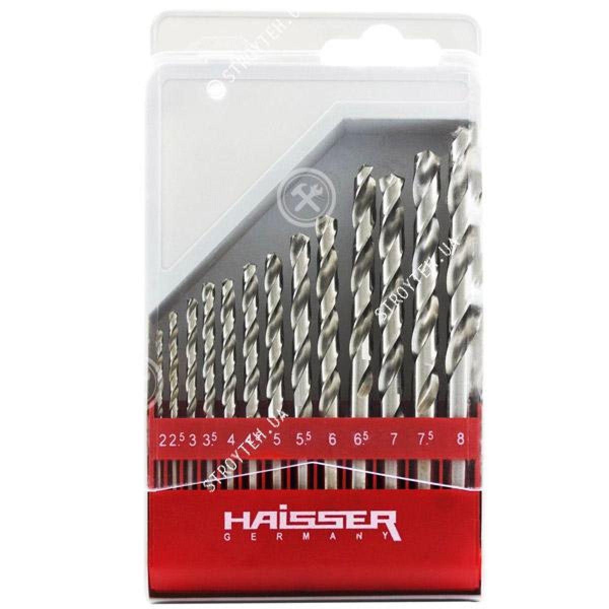 Набір сверел по металу (2-8)х0.5 мм, Haisser 23893