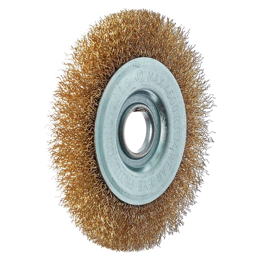 Щітка дискова Vitals гофрована латунована 125х22,2 м 0,3 мм 174521