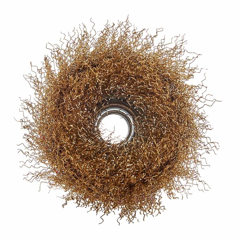 Щітка чашка Vitals гофрована латунована 85 мм М14, 0.3 мм 174510