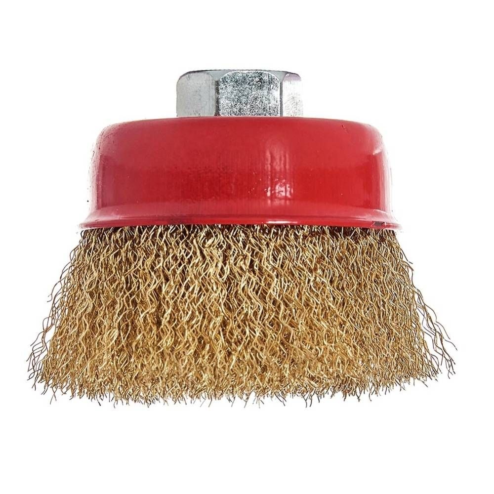 Щітка чашка Vitals гофрована латунована 85 мм М14, 0.3 мм 174510