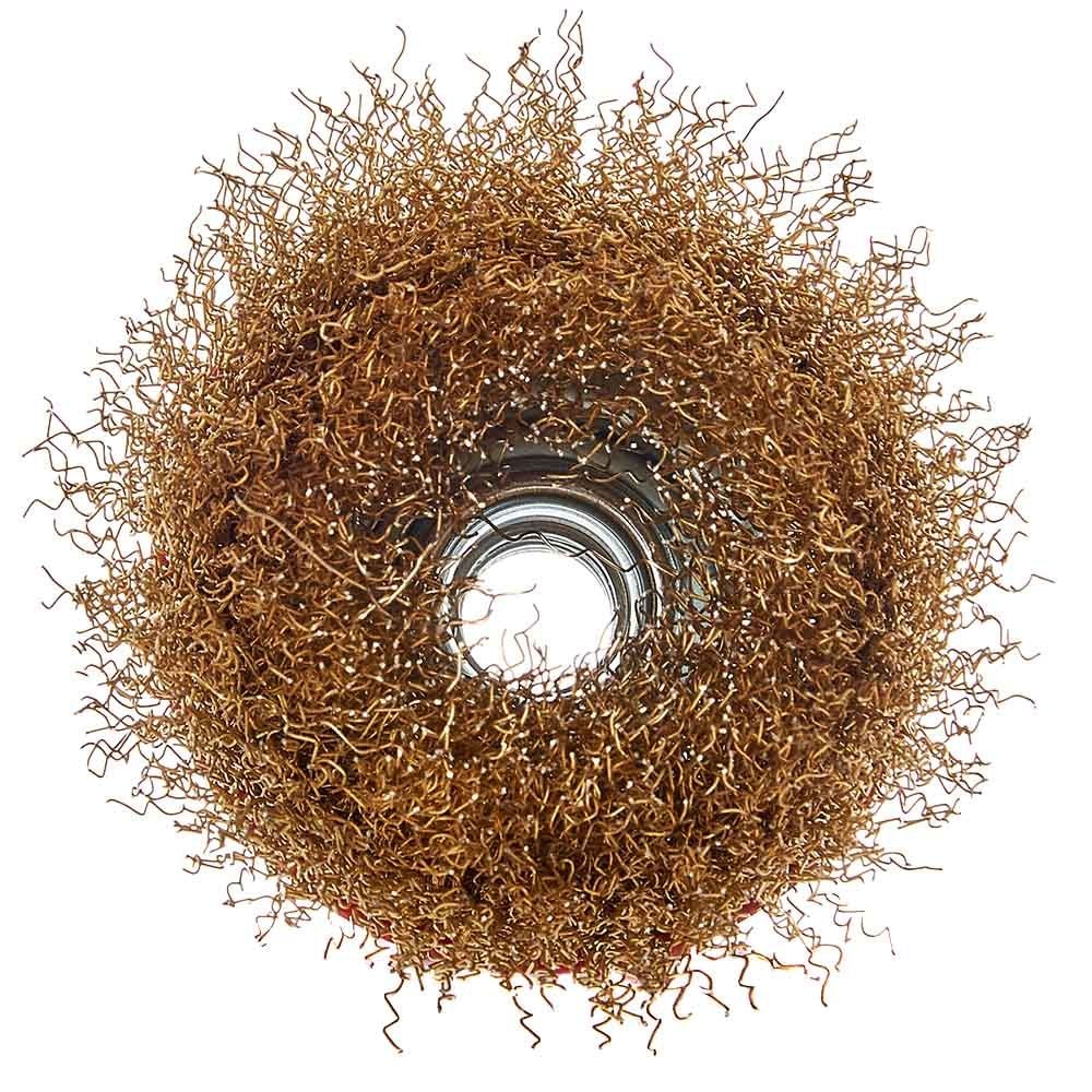 Щітка чашка Vitals гофрована латунована 75 мм М14, 0.3 мм 174511