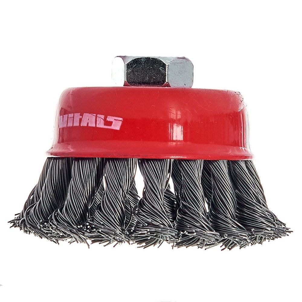 Щітка чашка Vitals плетена сталь 85 мм М14, 0.5 мм 174506