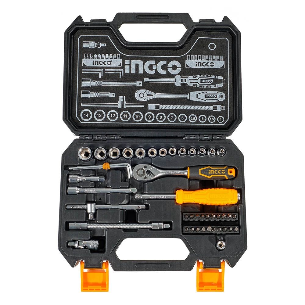 Набір головок торцевих з тріскачкою 1/4 "INGCO INDUSTRIAL
