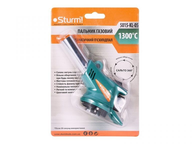 Пальник газовий з пєзопідпалом (латунь )  Sturm 5015-KL-05