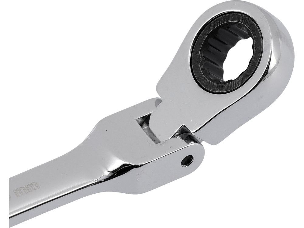 Ключ ріжково-накидний YATO з тріщаткою та шарніром : CrV, M= 9 мм, L= 145 мм YT-1675