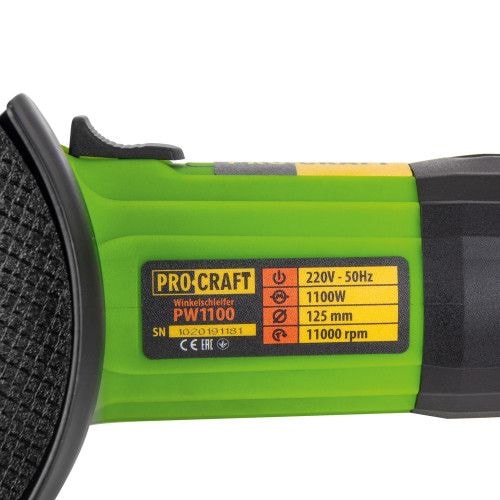 Шліфмашина кутова PRO-CRAFT PW-125/1100 1100 Procraft