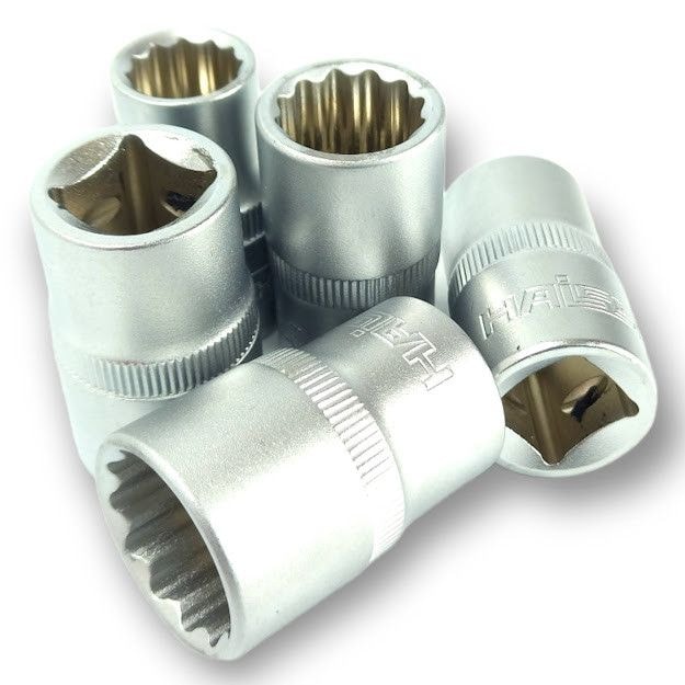 Головка торцева дванадцятигранна 1/2" сатин 12мм*38мм HAISSER 88271