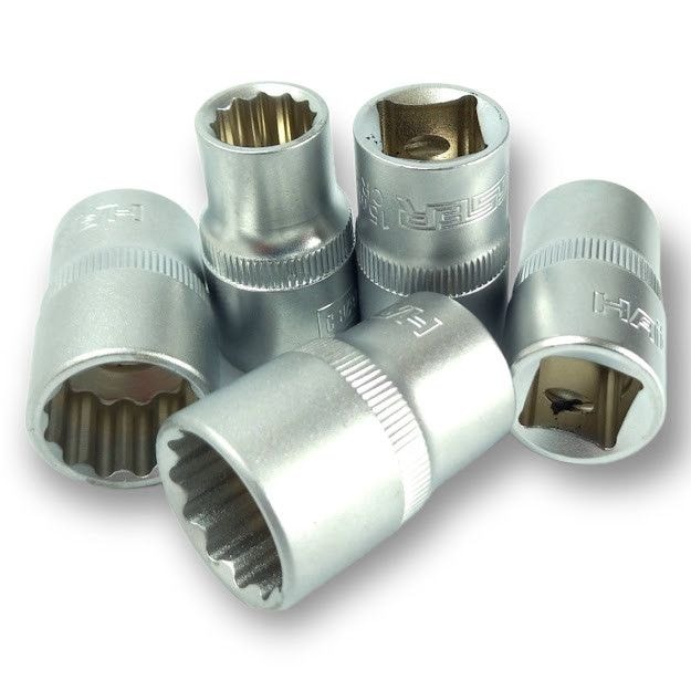 Головка торцева дванадцятигранна 1/2" сатин 12мм*38мм HAISSER 88271