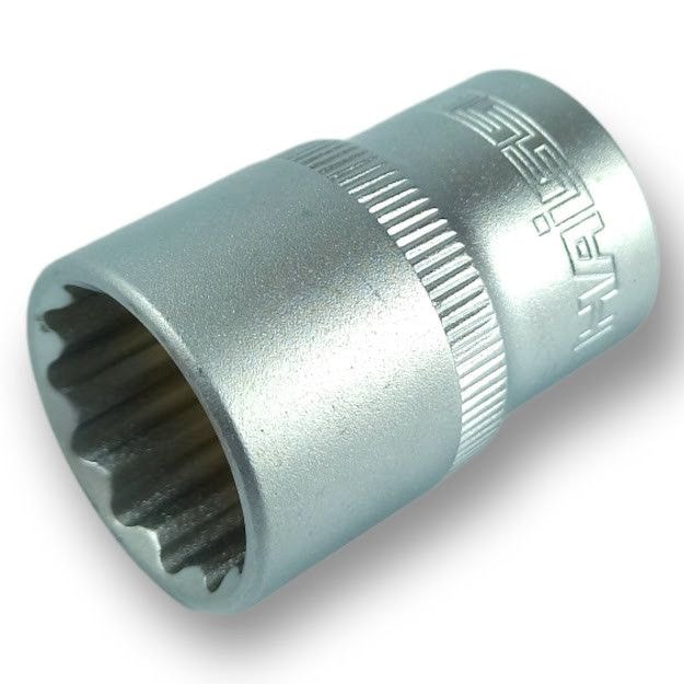 Головка торцева дванадцятигранна 1/2" сатин 12мм*38мм HAISSER 88271