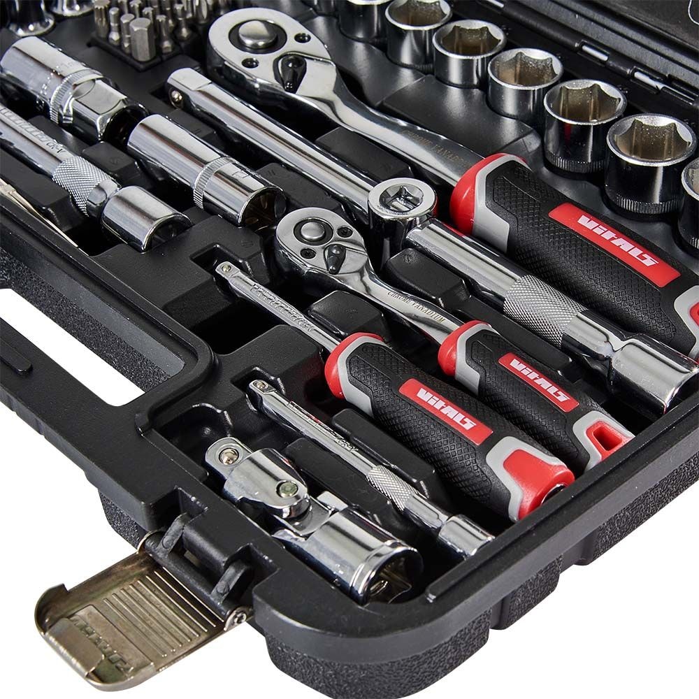 Набір головок торцевих 1/4" та 1/2" 73 предмети Vitals Master 186166