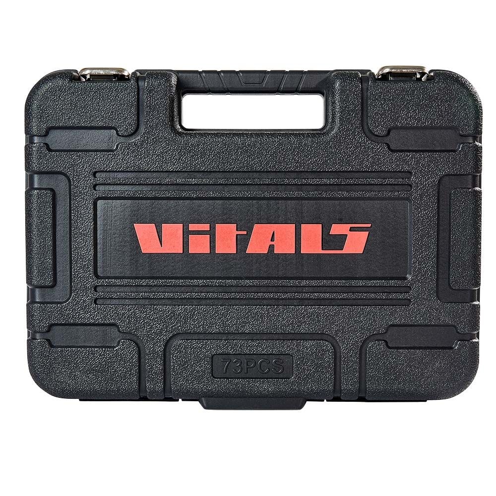 Набір головок торцевих 1/4" та 1/2" 73 предмети Vitals Master 186166
