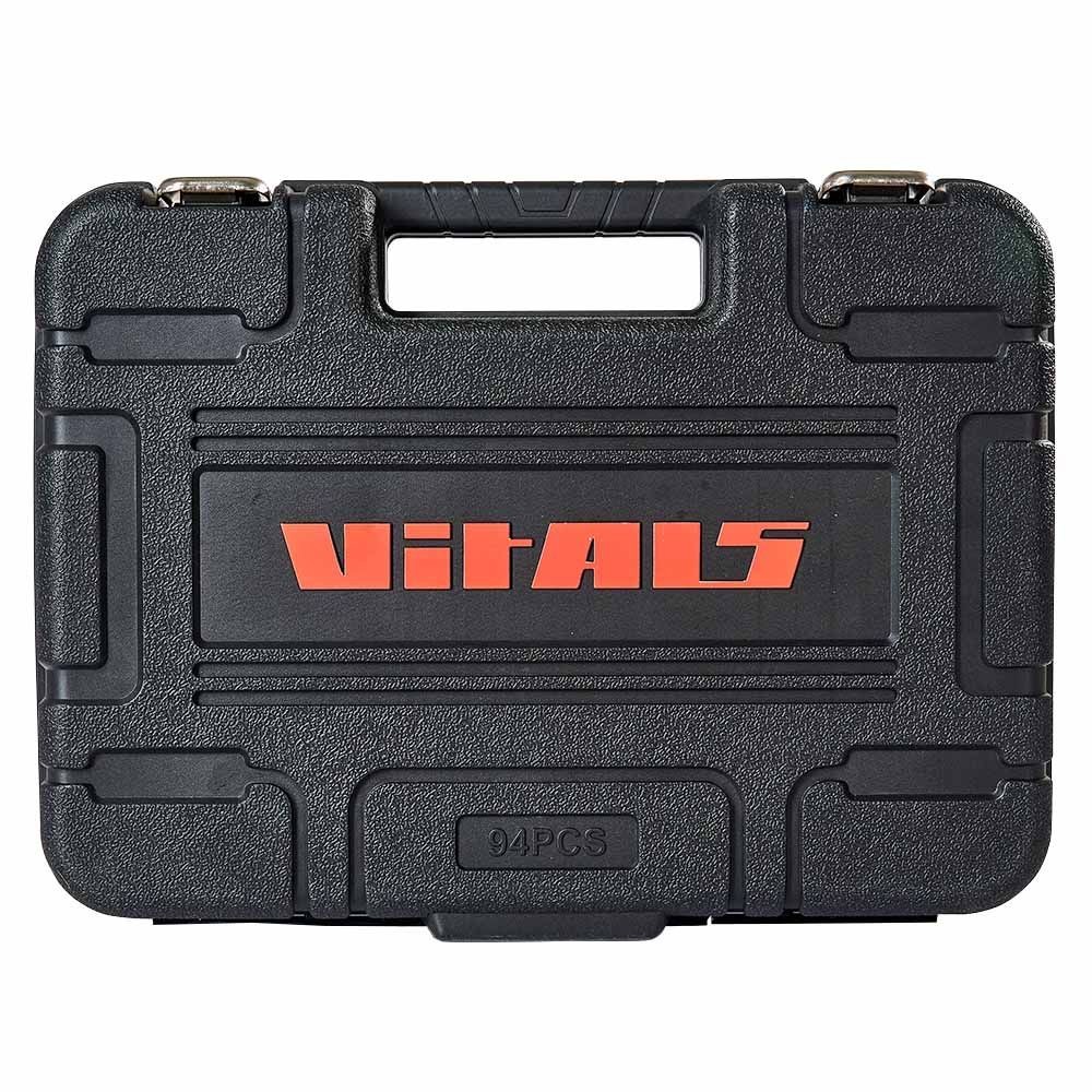 Набір головок торцевих 1/4" та 1/2" 94 предмети Vitals Master 186168