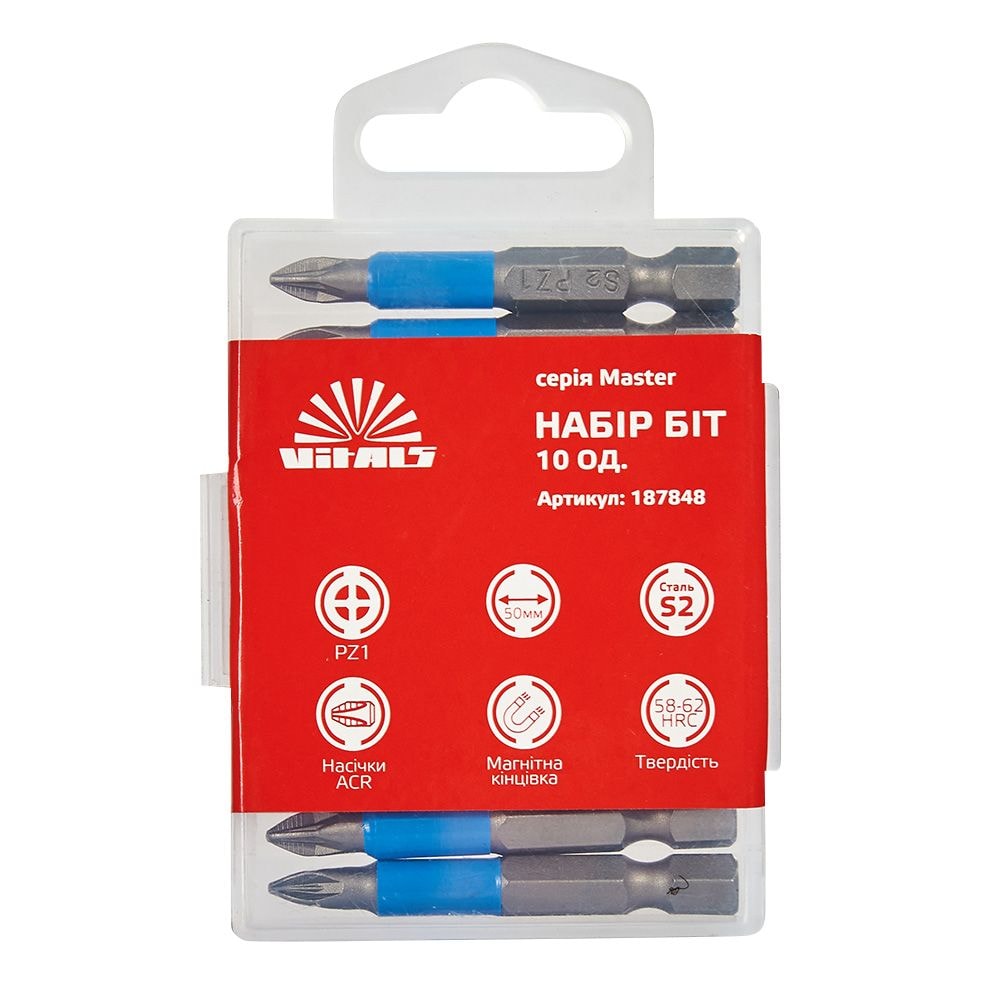 Біти S2 PZ1×50 мм, 1шт.  Vitals Master 187848