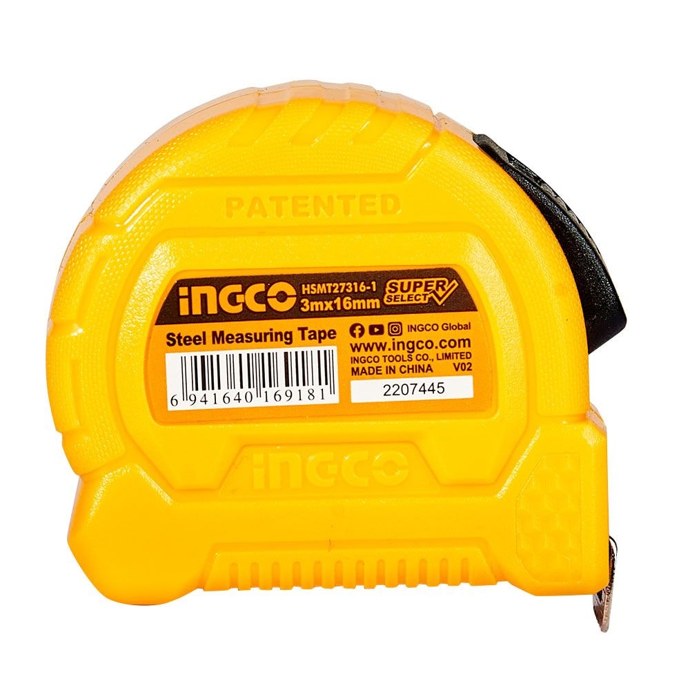 Рулетка 3 м x 16 мм автостоп INGCO Super Select HSMT39316-1