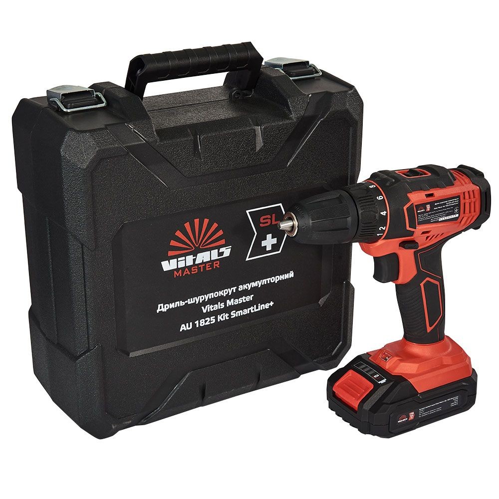 Дриль-шурупокрут акумуляторний Vitals Master AU 1825 Kit SmartLine+ 184442