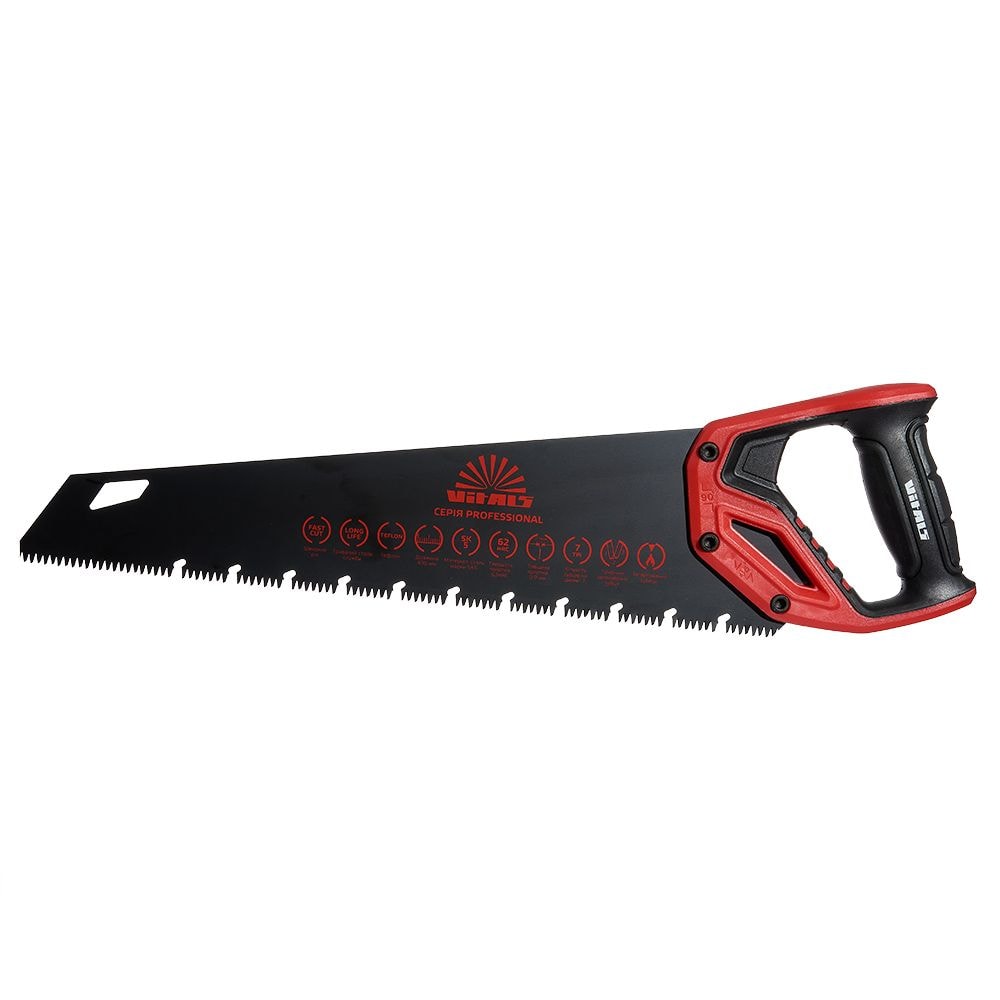 Ножівка по дереву з тефлоновим покриттям 400 мм 7 з/д сталь SK5 Vitals Professional 190047