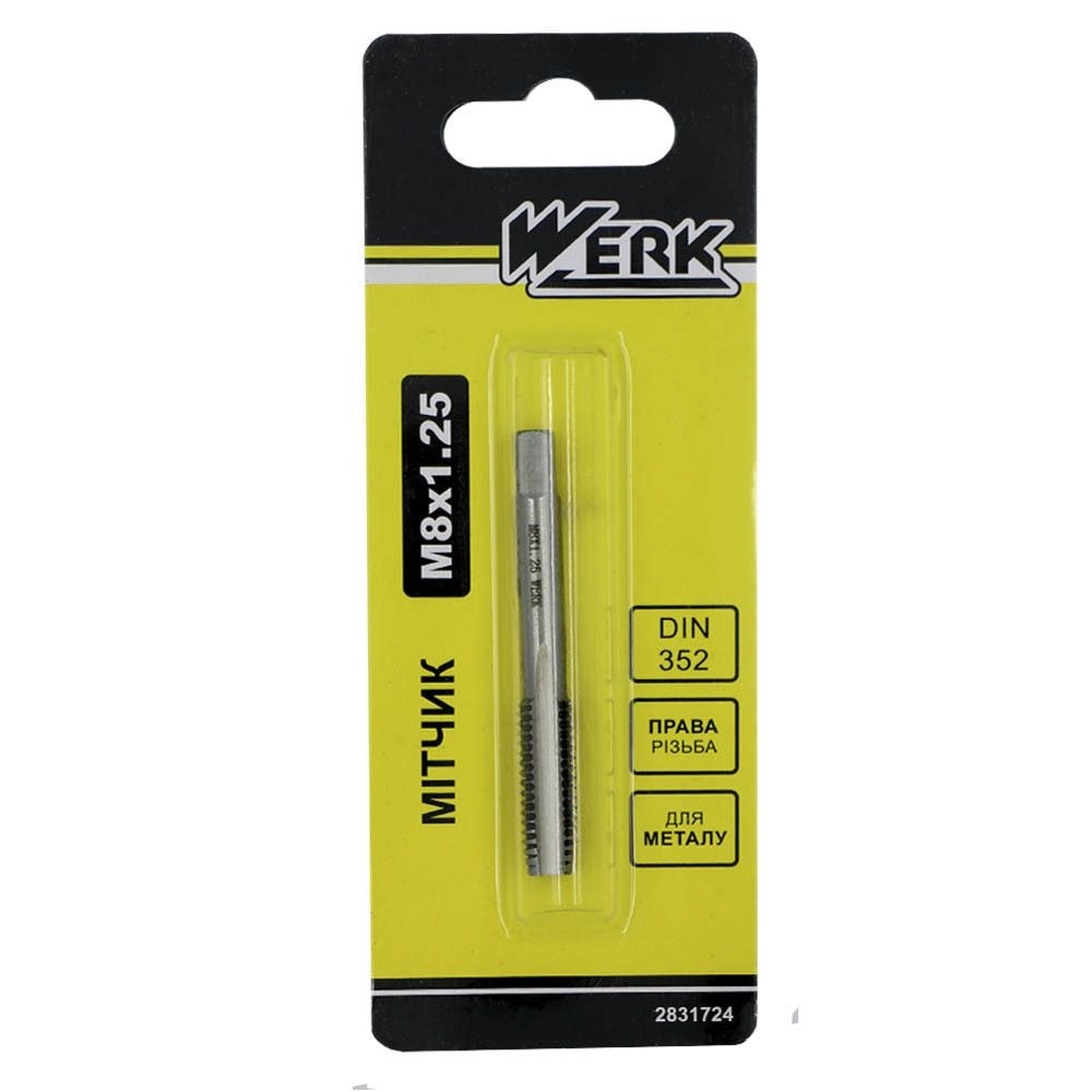 Мітчик M8x1.25мм, 1шт. (WERK) 122710