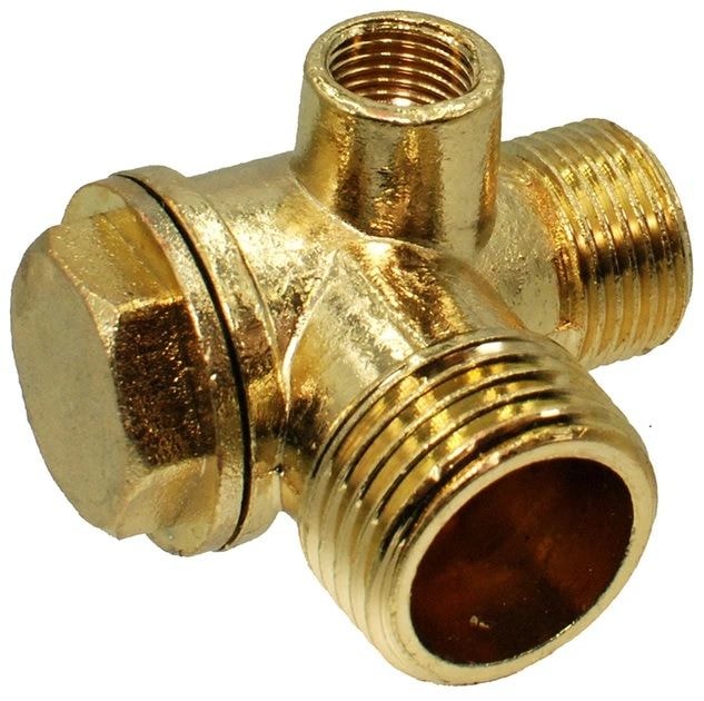 Зворотній клапан компресора 1/2*3/8*М10 комп054