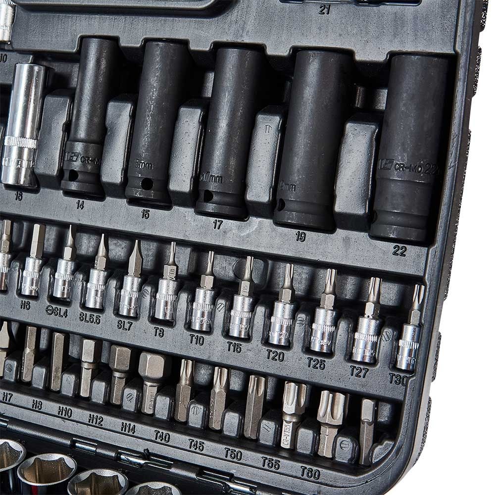 Набір головок торцевих 1/4" та 1/2" 111 предметів Vitals Master Impact + Superlock 186169