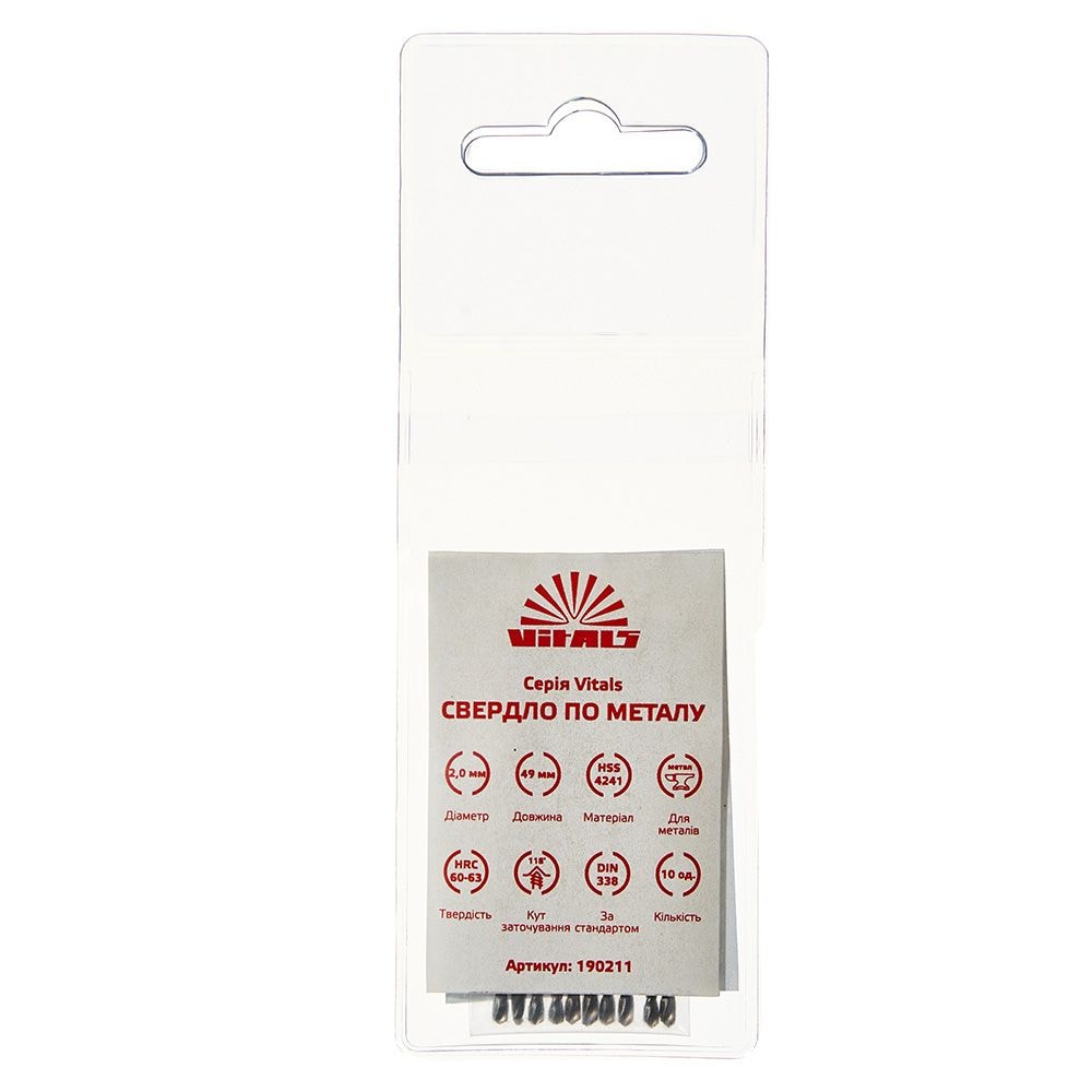 Свердло по металу HSS 2,5 (1 шт.) Vitals 190212