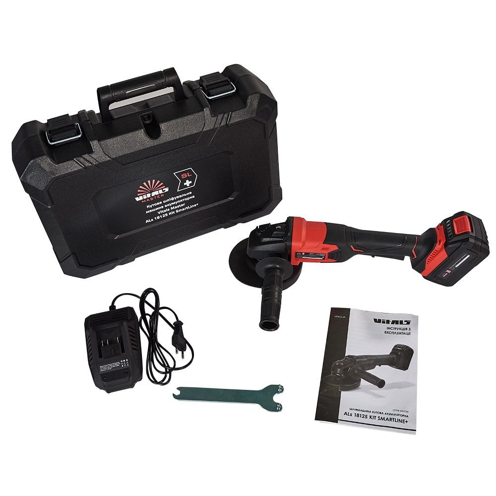Шліфмашина кутова акумуляторна Vitals Master ALs 18125 Kit SmartLine+ 184443