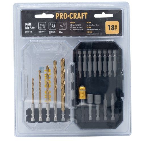 Набір сверл і  біт Procraft DBS-18 001812