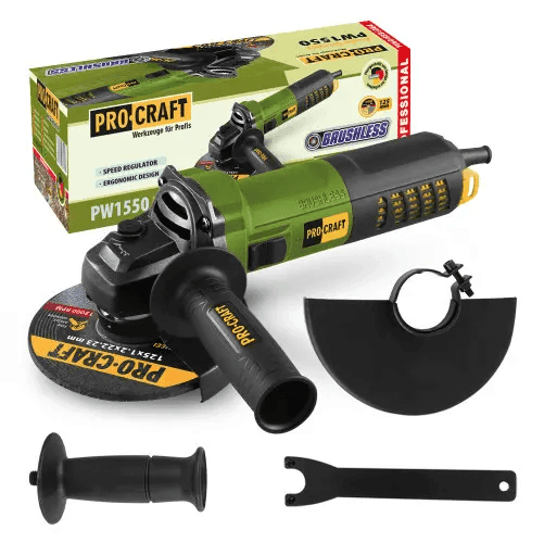 Шліфмашина кутова PRO-CRAFT PW-125/1550 (безщіткова) 015502 Procraft