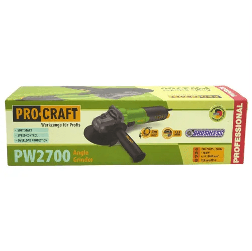 Шліфмашина кутова PRO-CRAFT PW-125/2350(безщіткова) 023500 Procraft