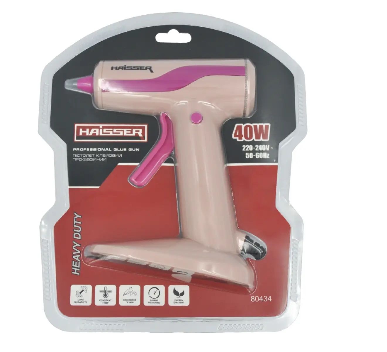 Пістолет клейовий 40W (HAISSER) 129553