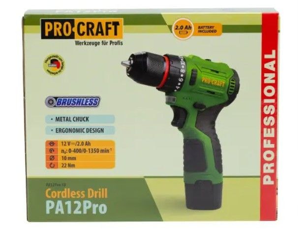Шурупокрут акум.  PRO-CRAFT PA-12PRO (1 АКБ) 2025 000129