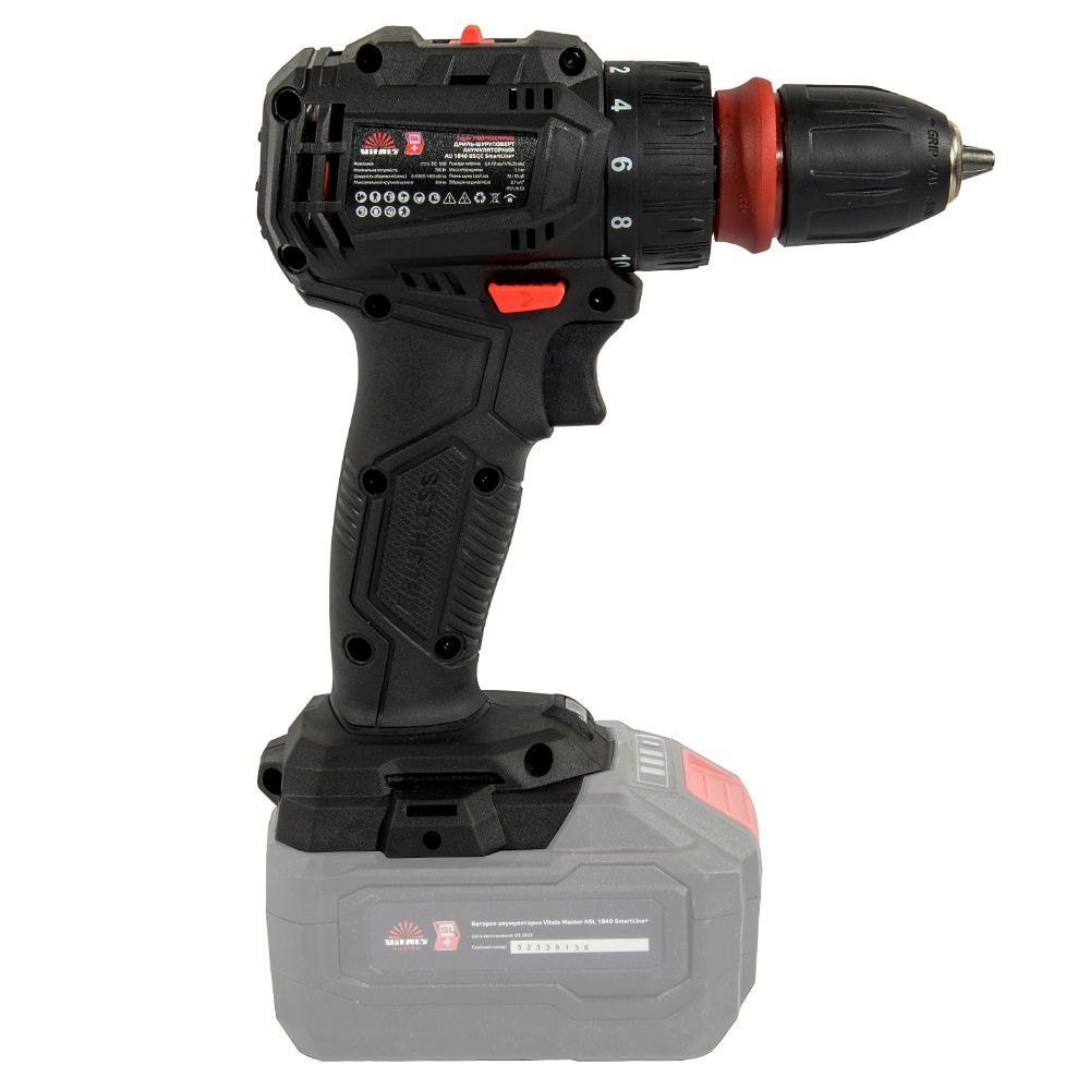 Дриль-шуруповерт акумуляторний Vitals Professional AU 1840 BSQC SmartLine+ 212052