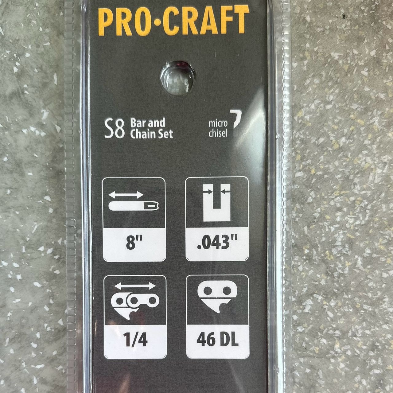 Комплект шини і ланцюгів PROCRAFT S-8 (ланцюгів 2 шт та 1 шина) S80000