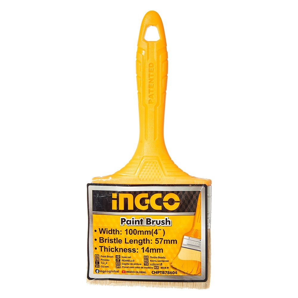 Пензель флейцовий пластмасова ручка 4" INGCO Super Select