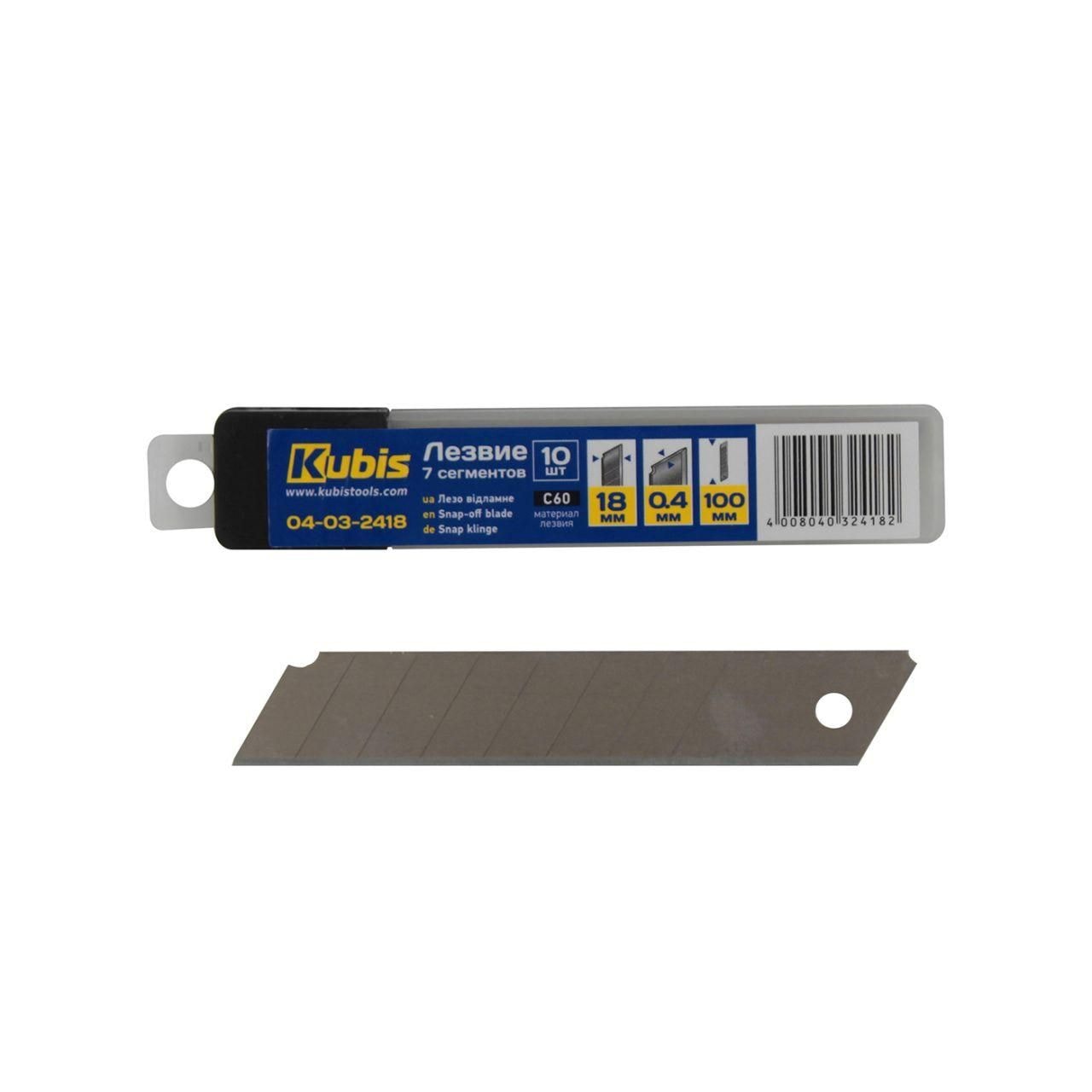 Лезо 18 * 100 * 0.5 мм, C60, 7 сегментів, 10 шт 04-03-2418