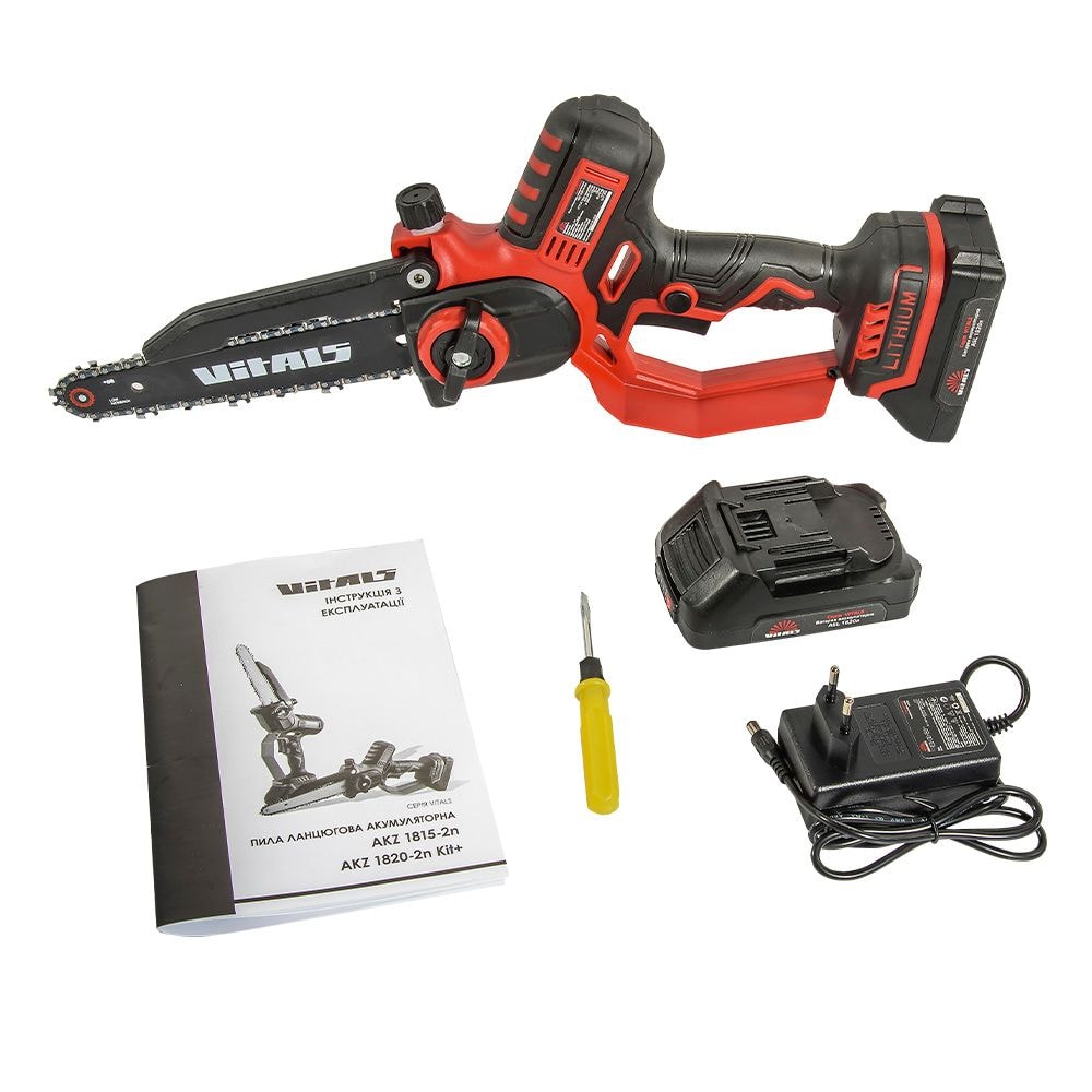 Пила ланцюгова акумуляторна Vitals AKZ 1820-2n Kit+ 223817