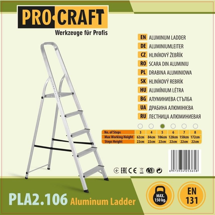 Драбина алюмінієва PROCRAFT PLA-2.106 002106