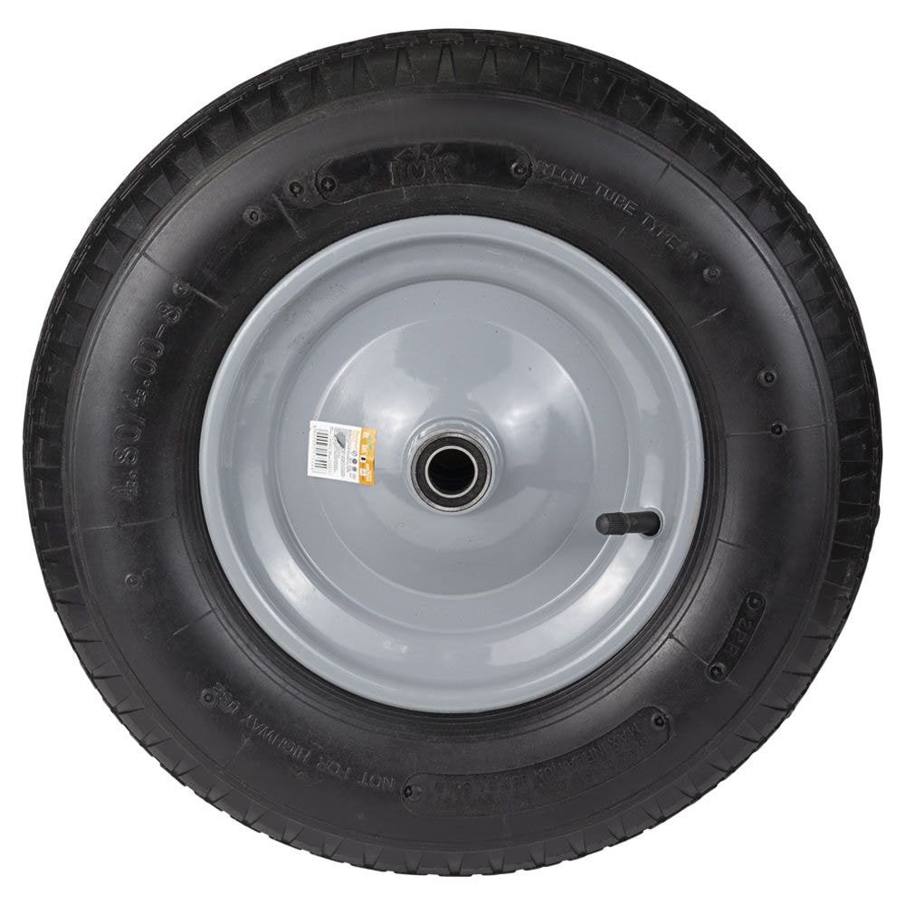 Колесо для тачки пневматичне 15" (4.00-8) 380*95мм вісь O20мм довжина 90мм 5057554