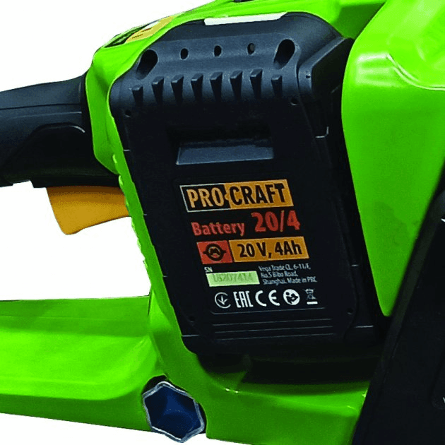 Пила ланцюгова акум. PRO-CRAFT PCA-40/4/2 battery(без АКБ и зар. устр) 030402