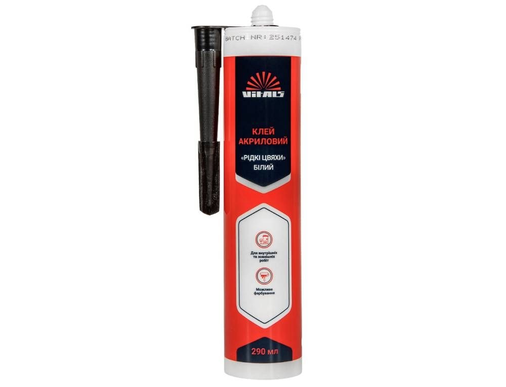 Клей білий акриловий 290 мл Vitals Fix 224442