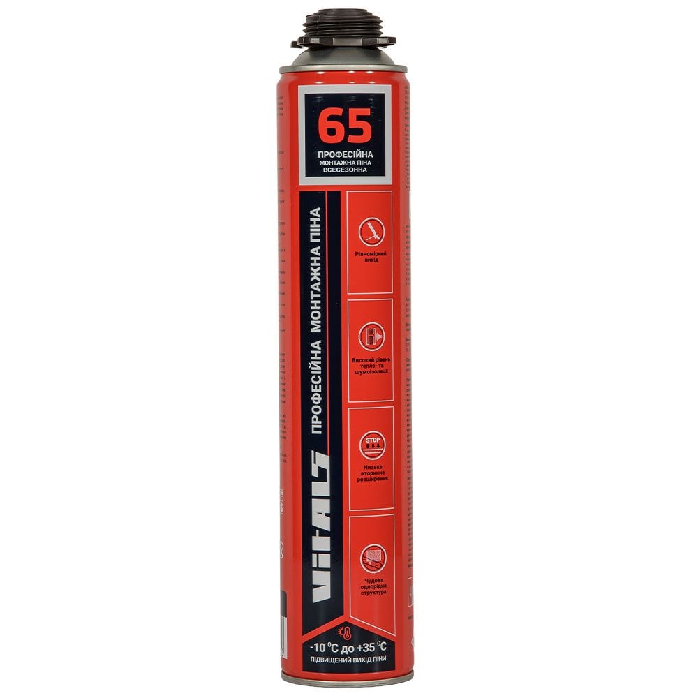 Піна монтажна під пістолет 65 л 870 мл Vitals Fix 224431