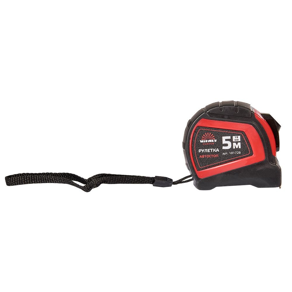 Рулетка 5 м x 19 мм автостоп Vitals Master 181728