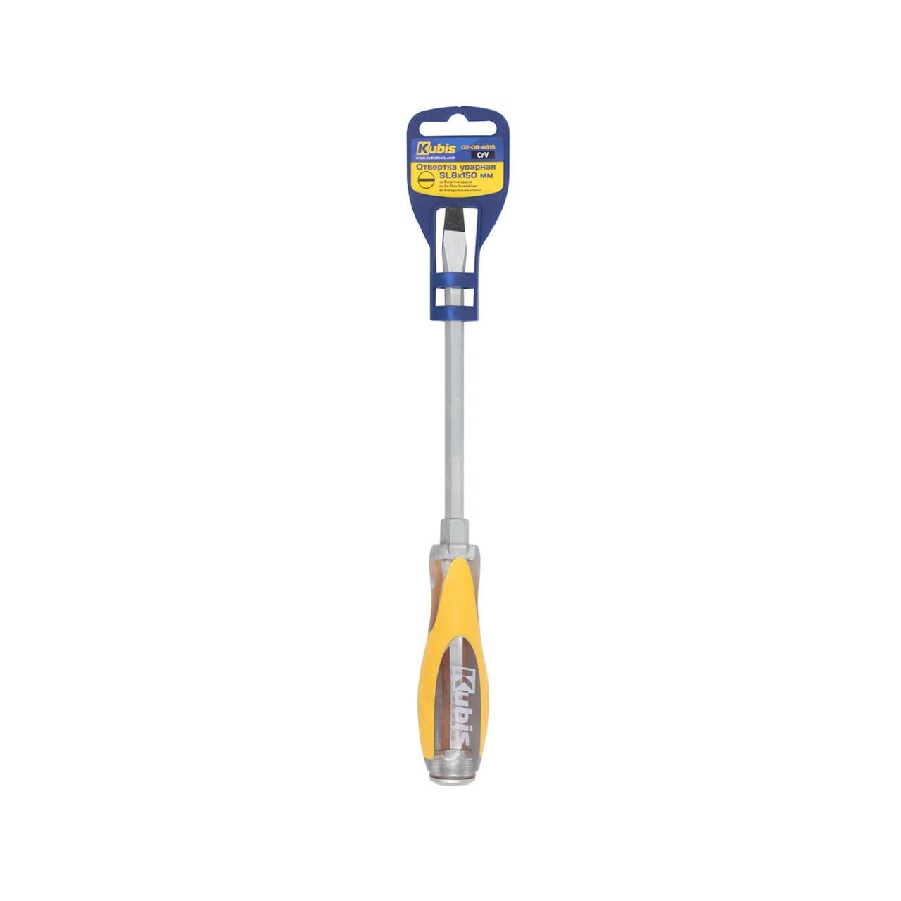 Викрутка ударна шліцева SL8 * 150 мм, CrV 02-08-4815