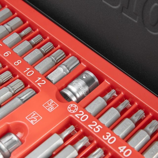 Набір зірок і шестигранників STORM, Cr-V, 40 од. (TORX, HEX, SPLINE) ET-8040